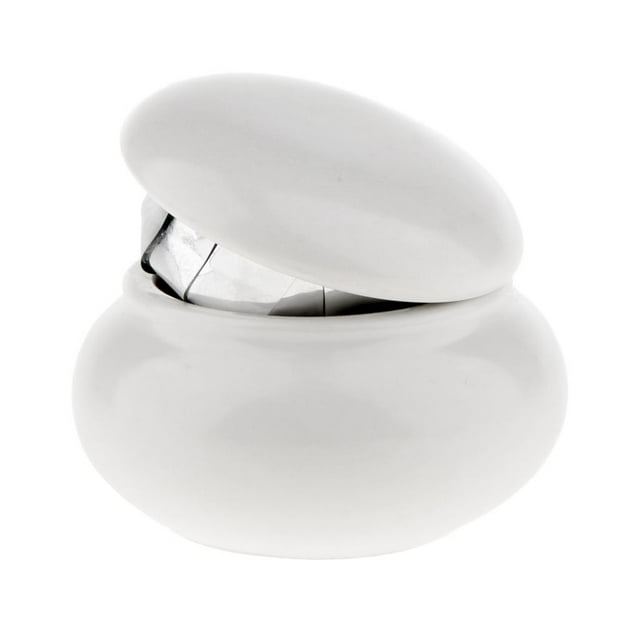 Pequeña cerámica tarro cosmético pot crema loción polvo bálsamo labial envase vacío Blanco shamjiam Tarro contenedor de maquillaje