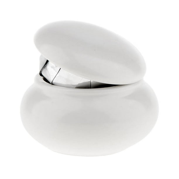 Vacío Cosmético de Cerámica, Bote de de Ojos en Polvo, Crema, Envase de Bálsamo Labial - , 12ml Blanco