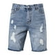 thumbnail image 1 of Pantalones de chándal casuales sólidos con cremallera y pierna recta hasta la rodilla para hombre Jeans de felpa lavados Pompotops oipoqjl42858, 1 of 9