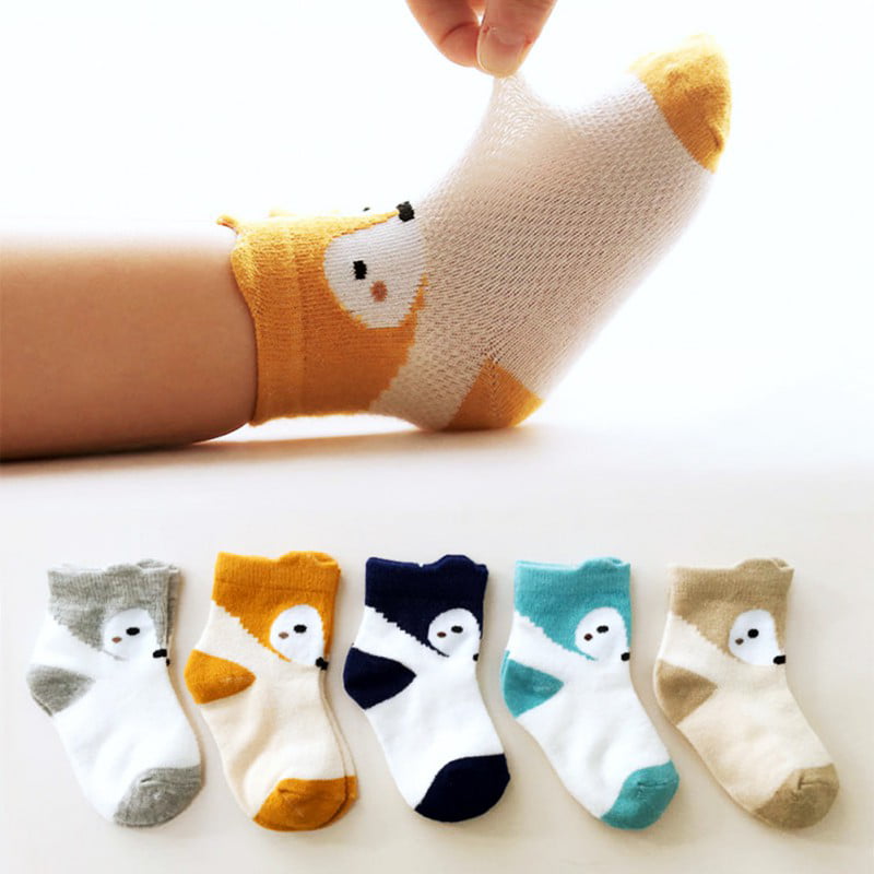 4 Pairs/set Lovely Baby Newborn Infant Toddler Kids Soft Cotton Socks 0-3 Years 