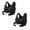 Black, variant on Women 2 Pack Posture Corrector Bra Front Closure Cross Back Seamless Wireless Bra White L