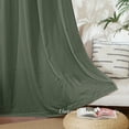 thumbnail image 6 of NICETOWN Linen Curtains 90 inches Long, Grommet Thick Linen Blend Drape Farmhouse Light Filtering Privacy Protection Window Treatment for Bedroom Living Room, Lichen, 55"x90", 2 Panels, 6 of 7