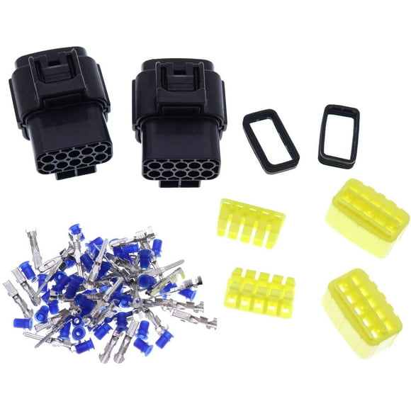 HOLDWELL 2 Sets Car Waterproof 10 Pin Electrical Wire Connector Plug AWG Car Motorcycle