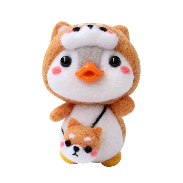 IROINID Cute Penguin Pattern Handmade DIY Poke Wool Felts Material Production Package