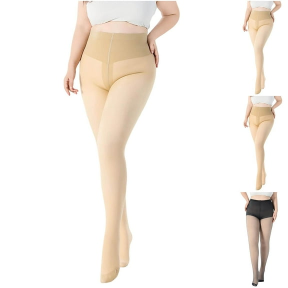 Bovxnpu Women Pajama Pants, Plus Size Pajama Pants Plus Size Solid Color Fleece Lined Thickened Warm Base Layer Footed Socks Thermal Underwear Bottom Loungewear Sleepwear