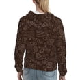 thumbnail image 7 of Lsque Autumn Brown Plants Pattern Casual Women's Hoodie,Hooded Sweatshirt with Kangaroo Pocket,Pullover Hoodie with Eye-catching Drawstrings-Large, 7 of 7