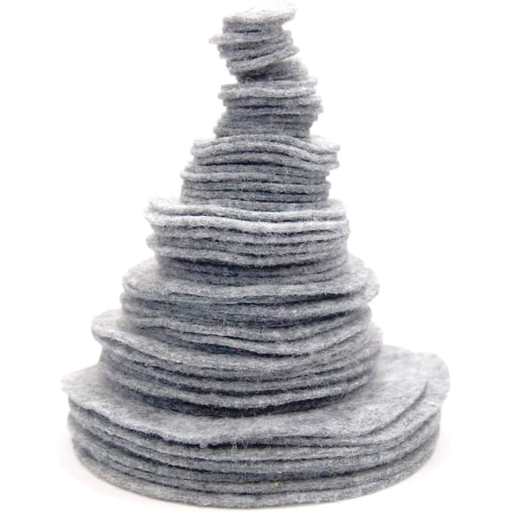 Playfully Ever After Charcoal Gray Craft Felt Circles (Mixed Size Pack - 56pc)