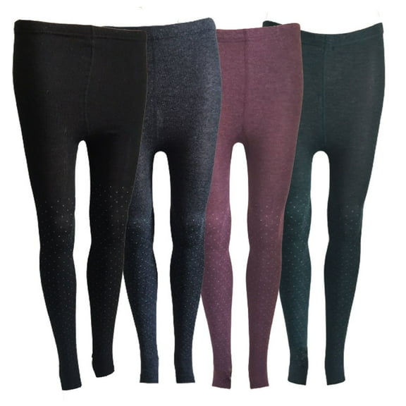 Lian LifeStyle Ultra Comfy Spandex Leggings for Women 4 Pair's Teen & Juniors leggings Workout Tights, Yoga Pants, Running Leggings, Color Black,DarkGrey,Wine,Green