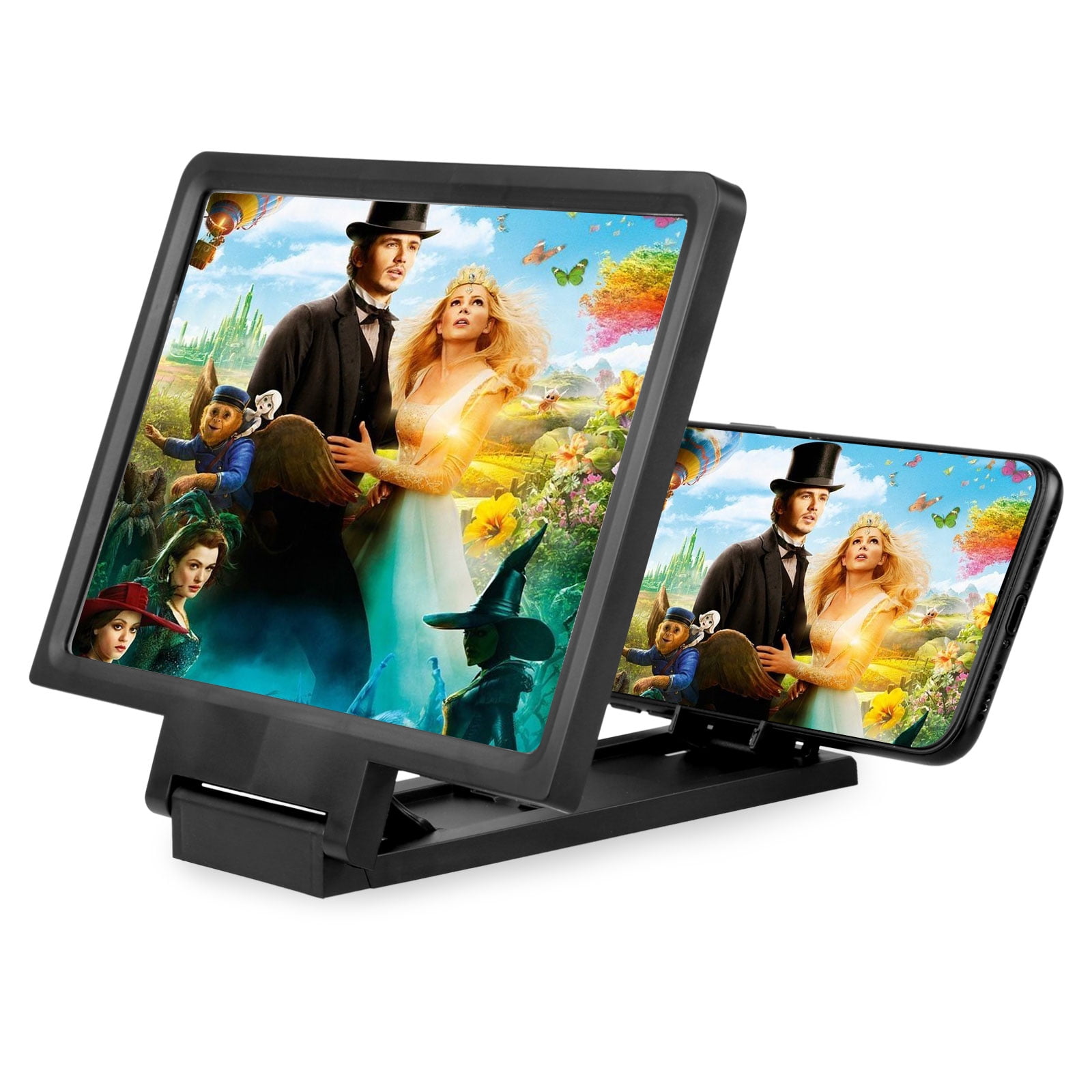 Boutiques//HD Mobile Screen Magnifier,3D Enlarge Phone Movies Amplifier Foldable Holder for All Smart Phone Wood,A