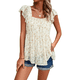 thumbnail image 1 of Blusas Tipo Túnica de Verano para Mujer, Blusas Informales Elegantes, Holgadas, de Corta. Albaricoque L, 1 of 10