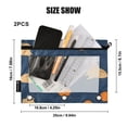 thumbnail image 4 of FORMRS 2 Pack Pencil Pouch for 3 Ring Binder with Clear Window Zipper Case, Blue Capybaras, 4 of 6