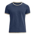 thumbnail image 4 of JAJAHO Linen T Shirt Men Short Sleeve Basic Tee Breathable Crew Neck Loose Fit Summer Top Beach Vacation Clothes Trendy Tops, 4 of 5