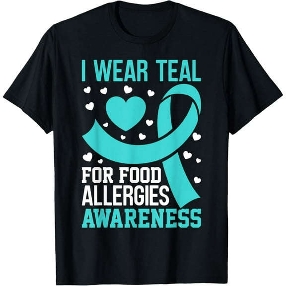 Exquisite and comfortable-I Wear Teal For Food Allergies Awareness Food Allergy T-Shirt