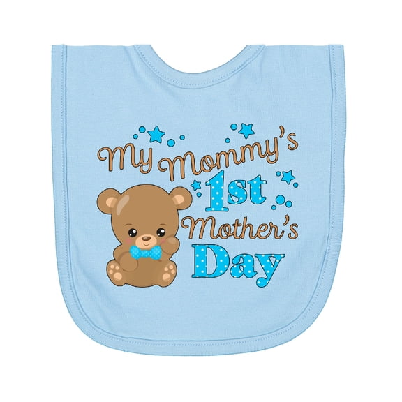 Inktastic Mommys 1st Mothers Day-cute Baby Bear Newborn Bib