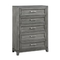 thumbnail image 4 of Garretson Collection Chest with Gray Okume Veneer and Metal Bar Hardware, 4 of 6