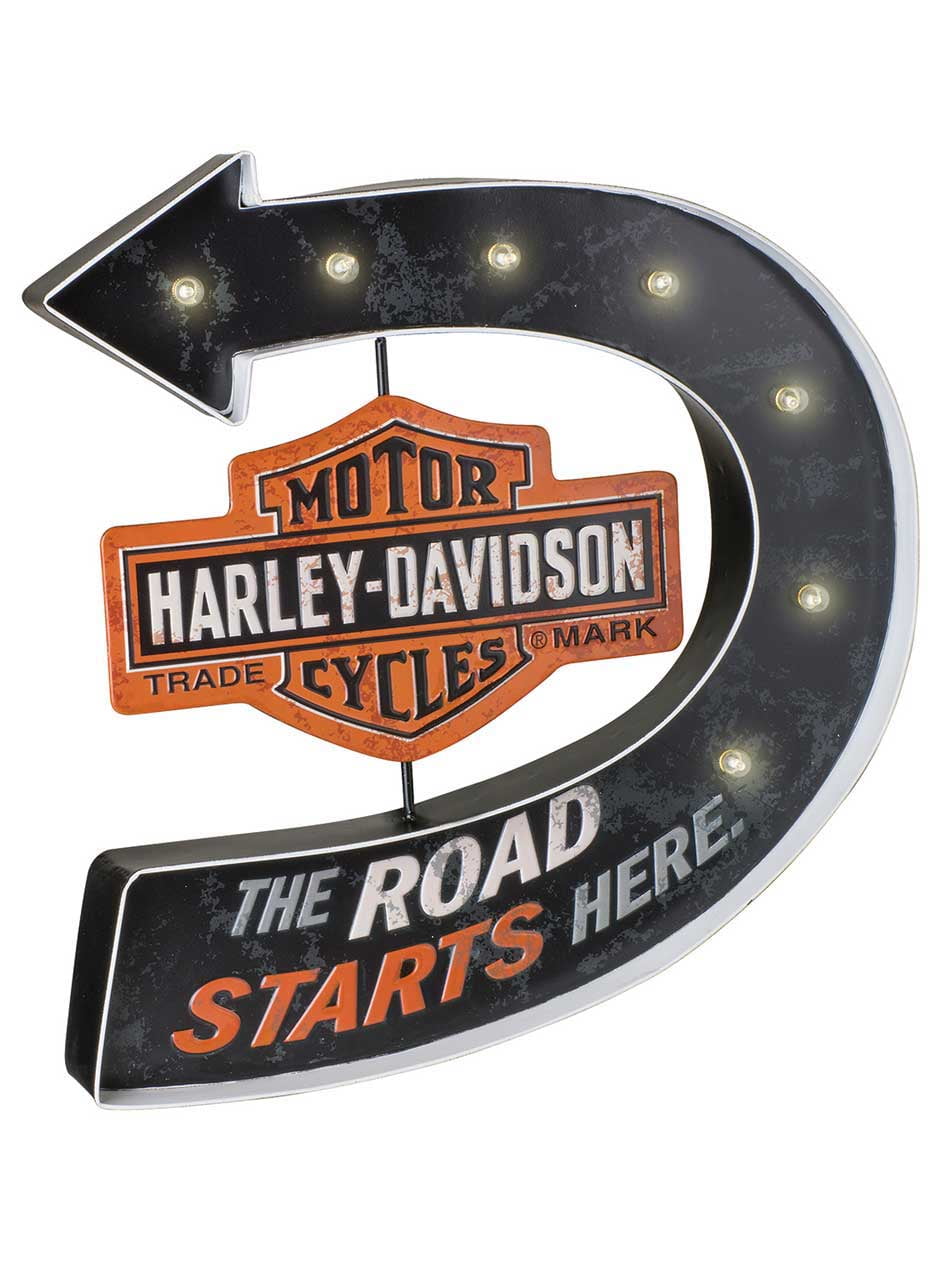 Harley-Davidson Wooden Harley Motto Pub Signs, Set of Three, Black 