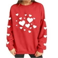 thumbnail image 5 of Vetsdori Womens Valentine Sweatshirts Pullover Tops Casual Valentine's Days Crew Neck Sweatshirts for Women Loose, 5 of 8