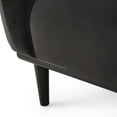 thumbnail image 5 of GDF Studio Sandee Contemporary Upholstered Loveseat, Dark Gray Velvet and Matte Black, 5 of 7