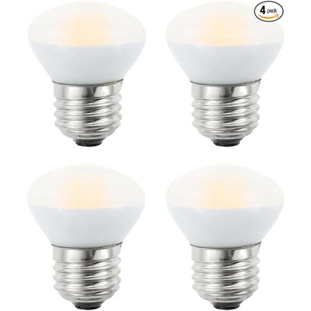 R14 LED Bulb Mini Reflector Flood Light Bulbs 4W(40W Equivalent) 2700K Warm White, Curio Cabinet Light Bulb, Non-Dimmable, E26 Base Short Light Bulbs, 4-Pack