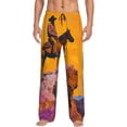 thumbnail image 2 of Lsque Cliff Western Cowboy Print Men's Pajama Pants, Lounge Pant - Comfortable Home Wear,Elastic Waistband, Stylish Design-X-Large, 2 of 9