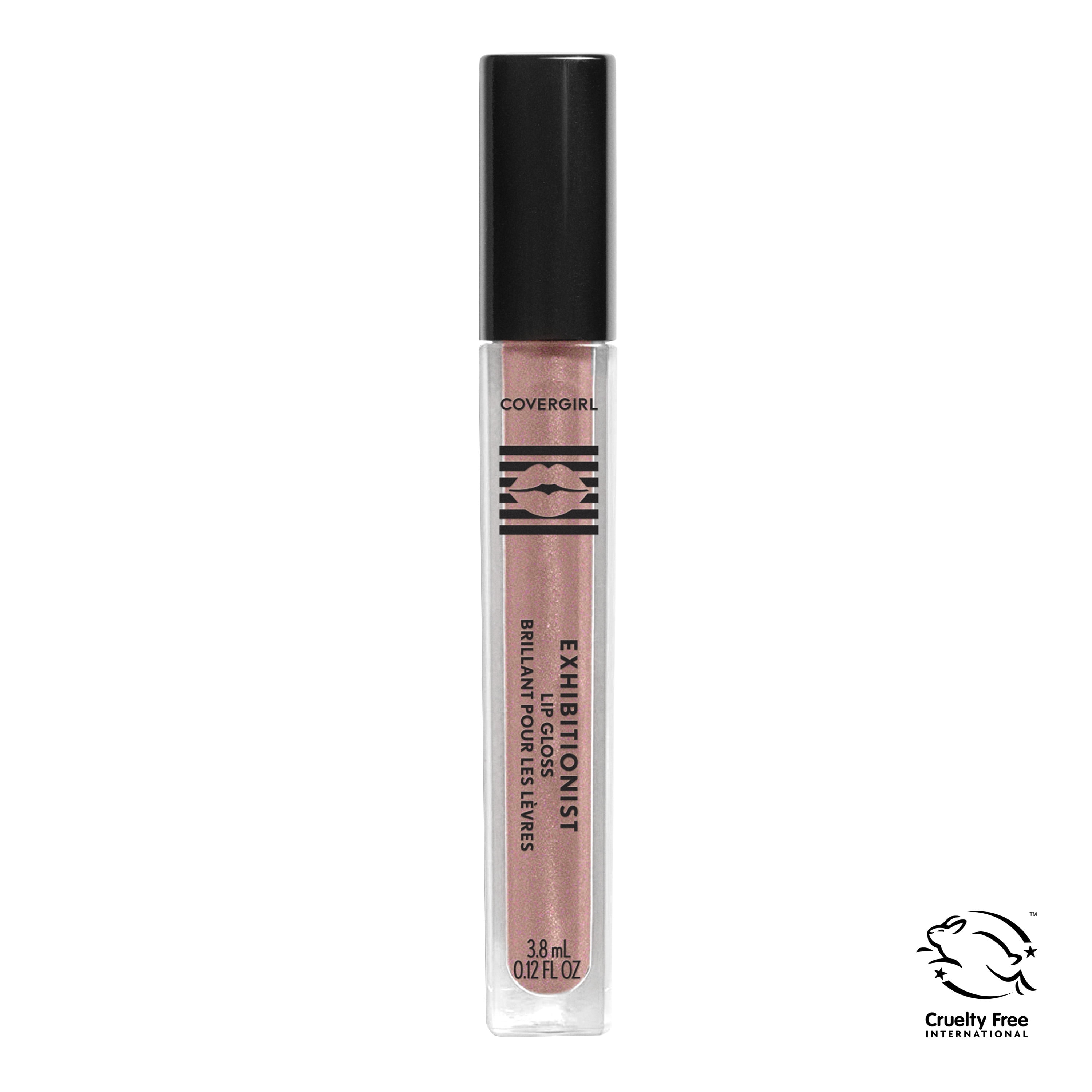 COVERGIRL Exhibitionist Lip Gloss, Adulting, 0.12 oz, Lip Gloss, Shiny Lip Gloss, Pink Lip Gloss, Moisturizing Lip Gloss, Intense Hydration, Vibrant, Luscious