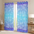 thumbnail image 2 of Castle Fairy Christmas Snowflakes Blackout Curtains Set of 2 (52x84 Each),Bling Glitter Window Curtains,Gradient Ombre Curtains and Drapes,Luxury Teenagers Bedroom Decor, 2 of 6