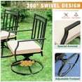 Sophia & William 9 Piece Outdoor Metal Patio Dining Set 60" Square