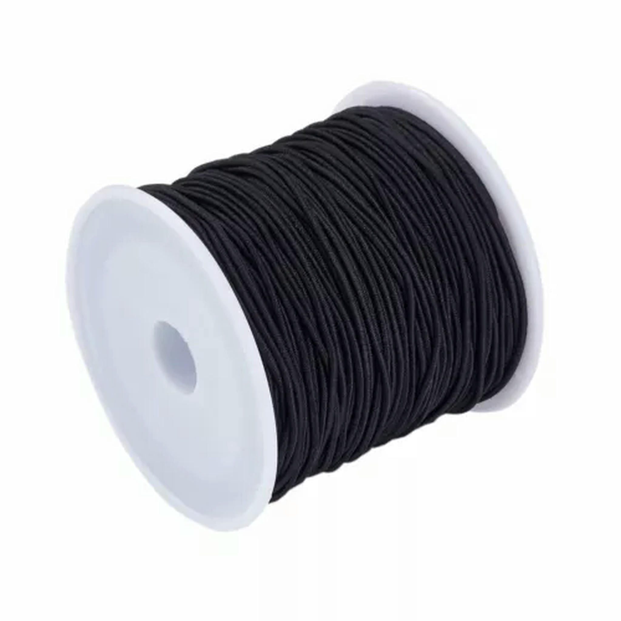 U8MO 10 Roll Elastic Fibre Cord Thread Crafting Stretch Beading String Bracelet 1mm-Black