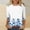 Multicolor 2, variant on Womens 3/4 Sleeve Tops Crew Neck Dressy Casual Blouses Floral Print Summer Fall Lightweight Loose Fit Shirts Clothes Size M-XXXXL