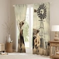 thumbnail image 3 of Castle Fairy Highland Cow Blackout Curtains Set of 2 (52x84 Each),Farm Window Curtains, 3 of 6