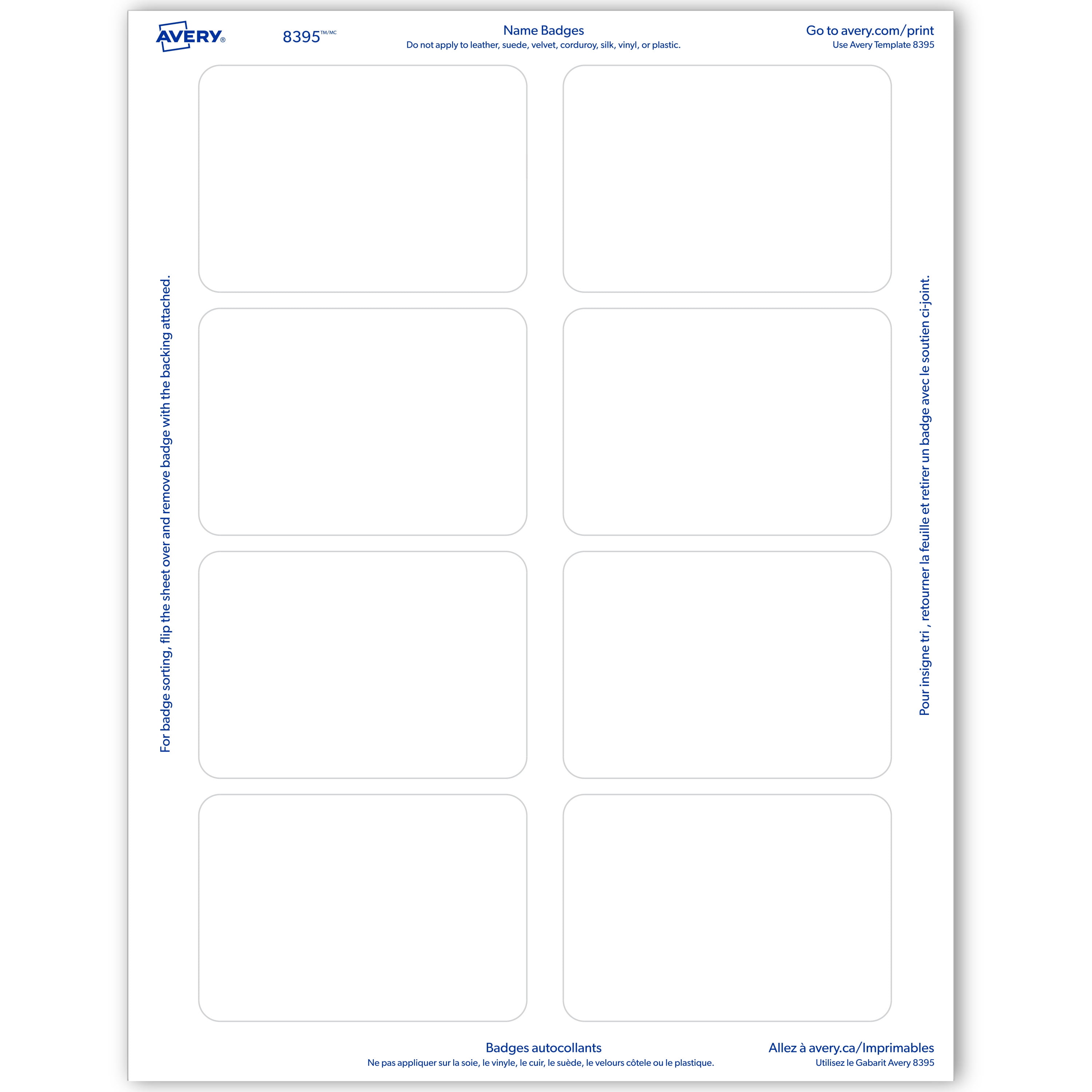 Avery 8395 Template