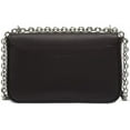 thumbnail image 3 of Calvin Klein Lock Leather Shoulder Bag, Black/Silver, 3 of 5