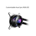 thumbnail image 4 of ASUS ROG Strix LC II 240 ARGB All-in-one AIO Liquid CPU Cooler 240mm Radiator, Intel LGA1700, 115x/2066 and AMD AM4/TR4 Support, 2x 120mm 4-pin PWM Addressable RGB Radiator Fans, 4 of 5