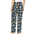 thumbnail image 3 of Uemuo Cartoon Animals Pattern Women's Wide Leg Palazzo Lounge Pants with Pockets Light Weight Loose Comfy Casual Pajama Pants-X-Large, 3 of 9