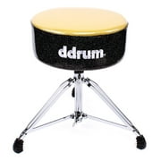 dDrum 19" - 27" Adjustable Mercury Series 5.5" Padded Fat Throne - Gold/Black