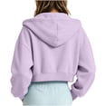 thumbnail image 6 of Shadoumai Girls Cropped Zip Up Hoodie Long Sleeve Sweatshirts For Teen Girls Fashion Fall Fashion Casual Jackets With Pockets, 6 of 7