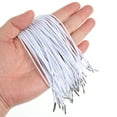 thumbnail image 3 of SHISUYAN 50PCS Elastic Barbed Cords Elastic Loop Stretch Round String with Metal Barbs Barbed Fastener for Mask Making Book Binding Crafting (White), 3 of 8