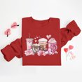 thumbnail image 5 of GA WEIHUA Saving,Cute Coffee Heart Graphic Sweatshirt Women Valentine's Day Sweatshirts Casual Long Sleeve Valentine Pullover Tops Holiday Girl Friend Gift T Shirt(Red,L), 5 of 8