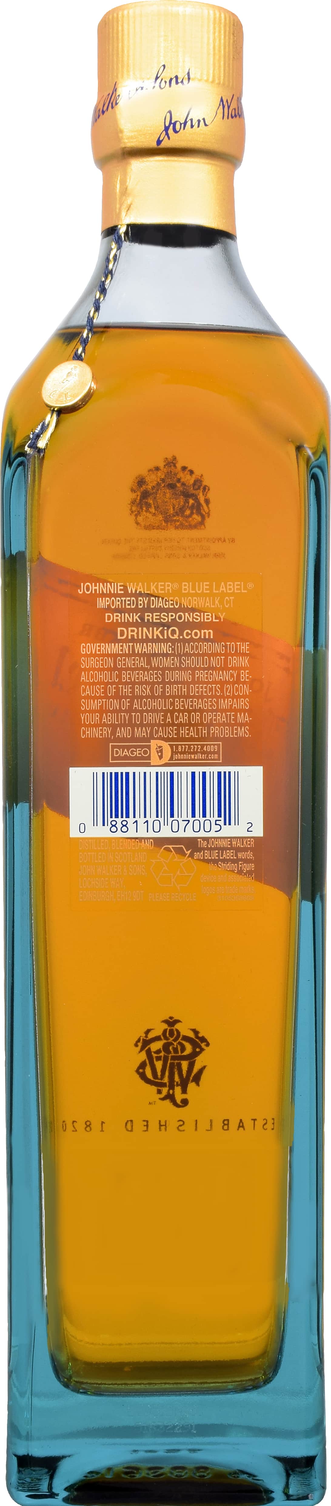 Johnnie Walker Blue Label Blended Scotch Whisky, 750 mL ...