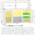 thumbnail image 2 of Estante de Vino no Empotrado para Piso,Clóset no Empotrado para Barra de Vino, Rack de Vinos, Rack para Botellas de Vino, con 2 Botelleros, 4 Portavasos para Copas de Vino y luz LED(Blanco), 2 of 7