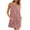 Pink, variant on Women's Corduroy Overall Dress Round Neck A Line Skirtall Jumper Mini Dress Pinafore with Pockets