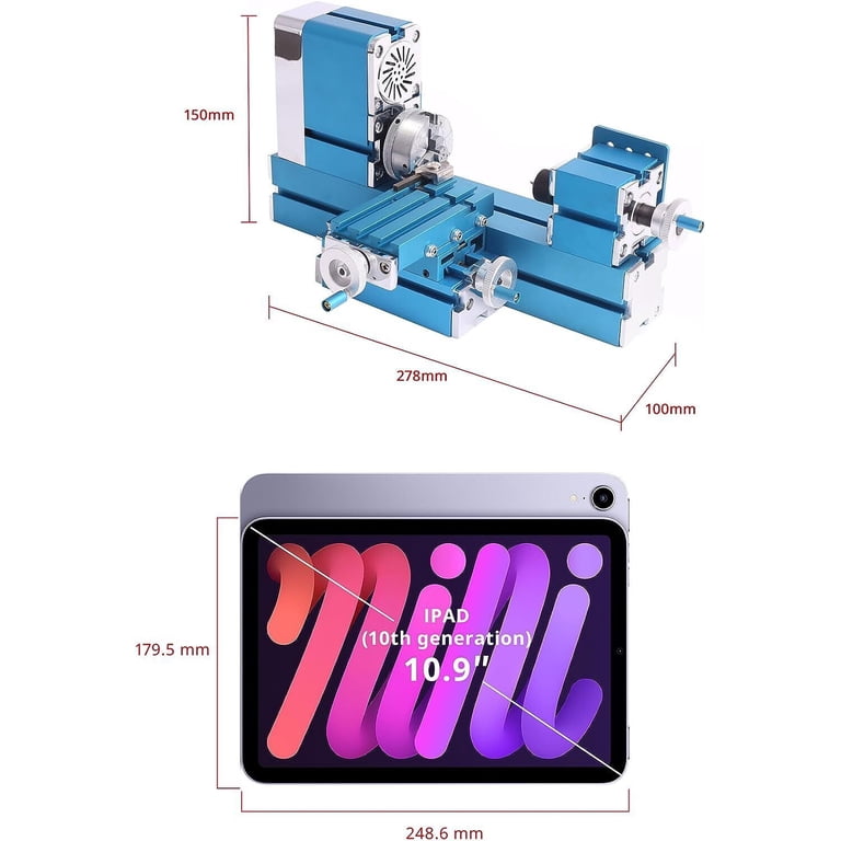 SHANNA Mini SH-1709 45 35 Metal Lathe 24W 2A High Speed Motor