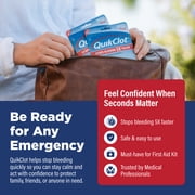 Adventure Medical Kits QuikClot Advanced Clotting Gauze - Stops Bleeding Up to 5x Faster Than Standard Gauze - Kaolin Hemostatic Dressing - For First Aid Kits & Survival Gear - 3 x 24 (2 Strips)