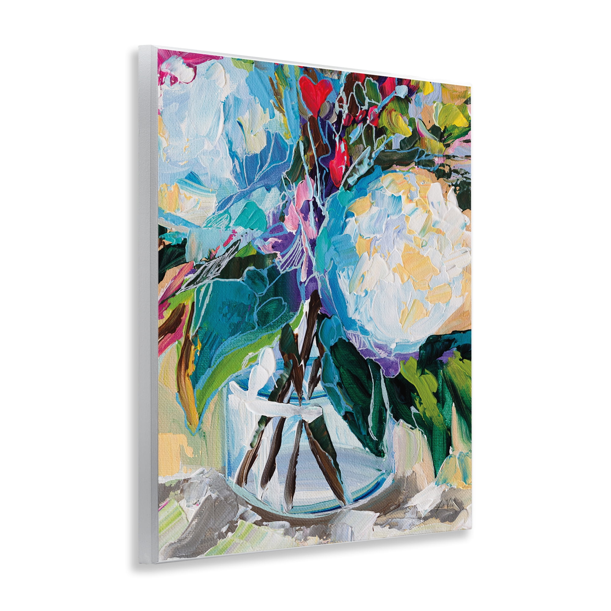 Stupell Industries Modern Lined Bouquet Plants & Flowers Painting Unframed Art Print Wall Art, 11 x 14