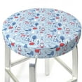 thumbnail image 3 of Xecao's Animal Print Stool Covers offer stylish, washable protection for PU round bar stools, perfect for home or commercial use., 3 of 7
