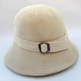 thumbnail image 5 of CoCopeaunts Bucket Hats for Women Linen Knitted Adjustable Hatband Solid Color Fisherman Hat Summer Shade Breathable Basin Cap, 5 of 8