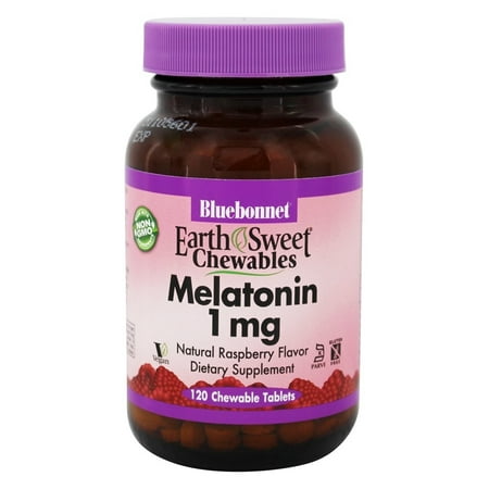 - Bluebonnet Nutrition - EarthSweet Chewables Melatonin Natural Raspberry 1 mg. - 120 Chewable Tablets