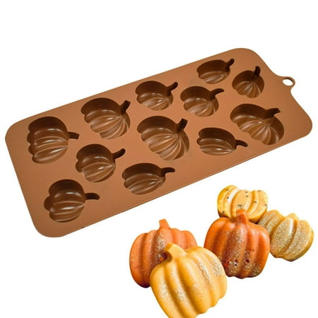 

HUONA Halloween Chocolate Mould Candy Ice Cube Silicone Mould Cookie Dessert Silicone Mould Pumpkin Skull Head Cat Bat Mould for Halloween Party Afternoon Tea Activities Cake Decoration Type 1