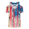 thumbnail image 4 of Fiudx Ofertas y Liquidaciones Blusa Estampada a La Moda con Cuello En V y Manga Corta para Mujer, 4 of 4