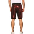 thumbnail image 3 of INSPIRE CHIC Sequins Shorts for Men's Summer Elastic Waist Party Nightout Short Pants 36 Red, 3 of 5